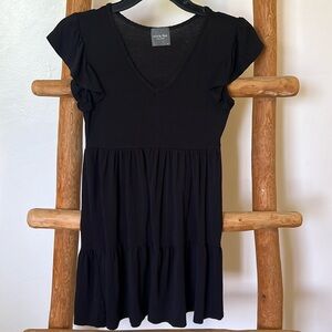 Tiered Black Sun Dress
